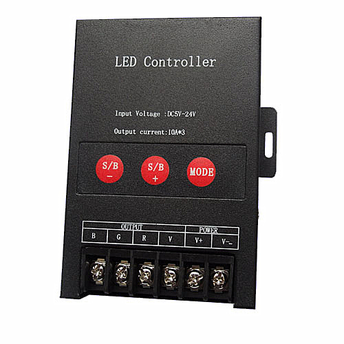 DC5/12/24V Max 30A 10A3CH, Super High Voltage LED RGB Controller Used With RGB Amplifier For RGB Longer Lighting or Advertising module Lighting